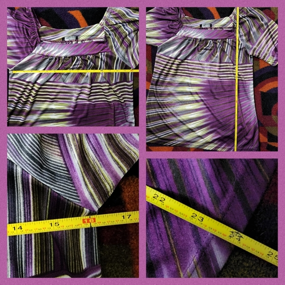 Beautiful Multi-Color Satiny Blouse, Small - Picture 8 of 9